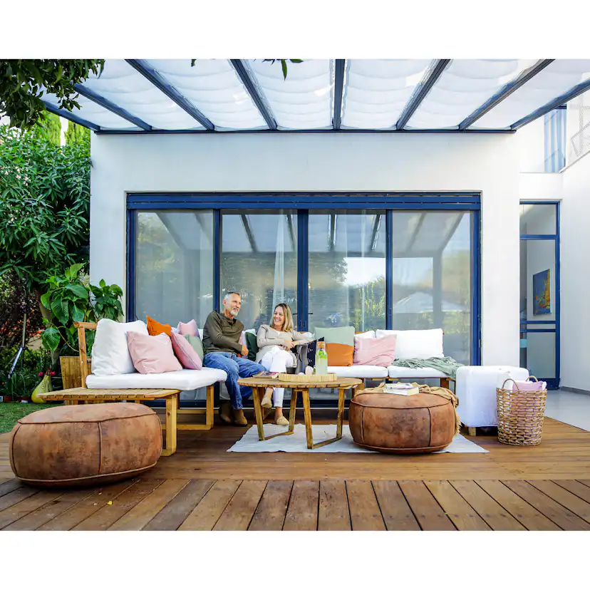 Gardinset Canopia by Palram Skuggkit Till Pergola Stockholm 3,4 x 8,1 m Vitt