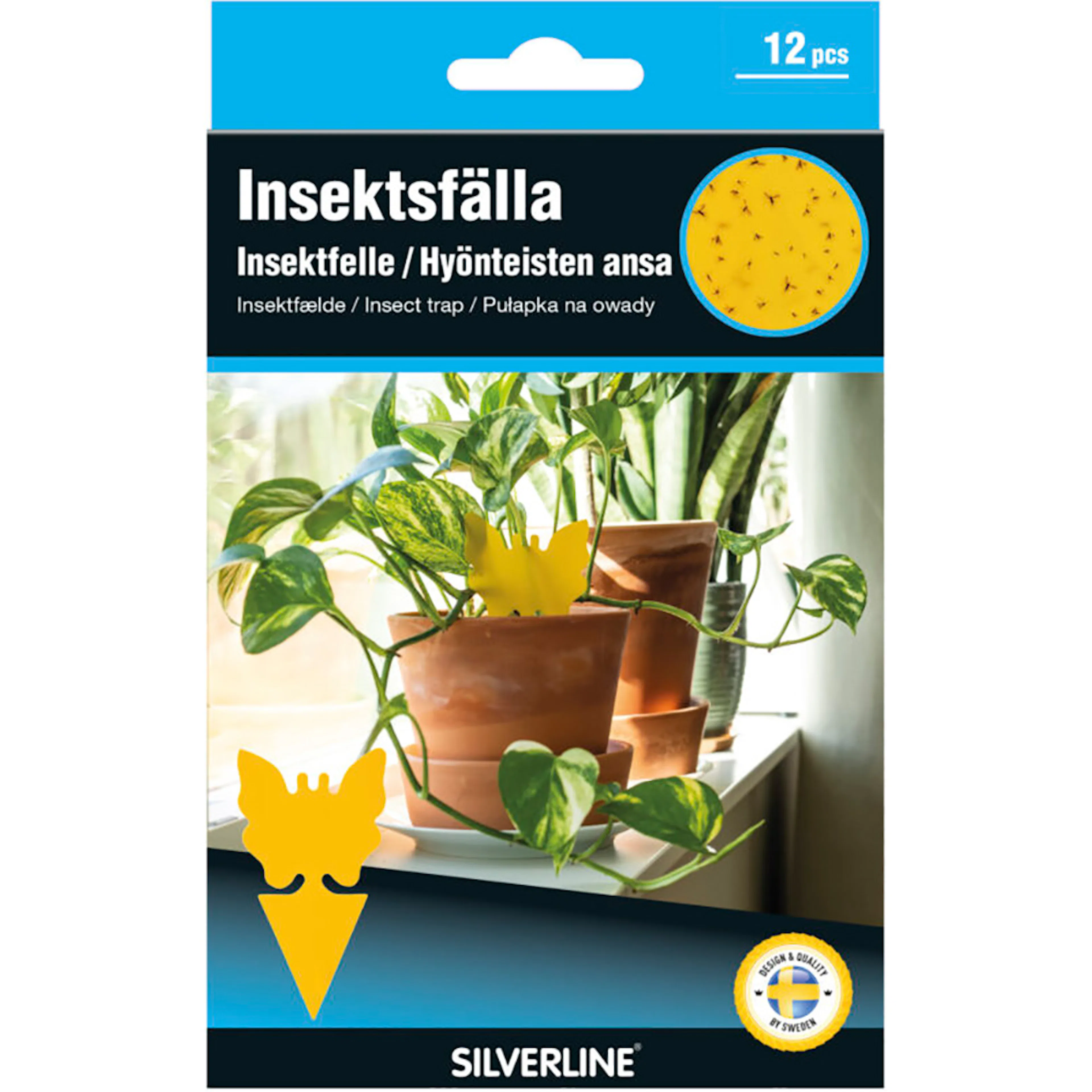 Insektsfälla Silverline Krukväxt Limfjäril 12-pack