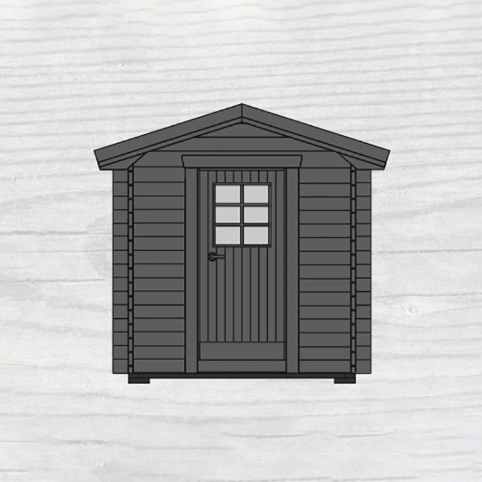 Friggebod Baseco Bruks 5 m² Timrad Trästuga med Sadeltak