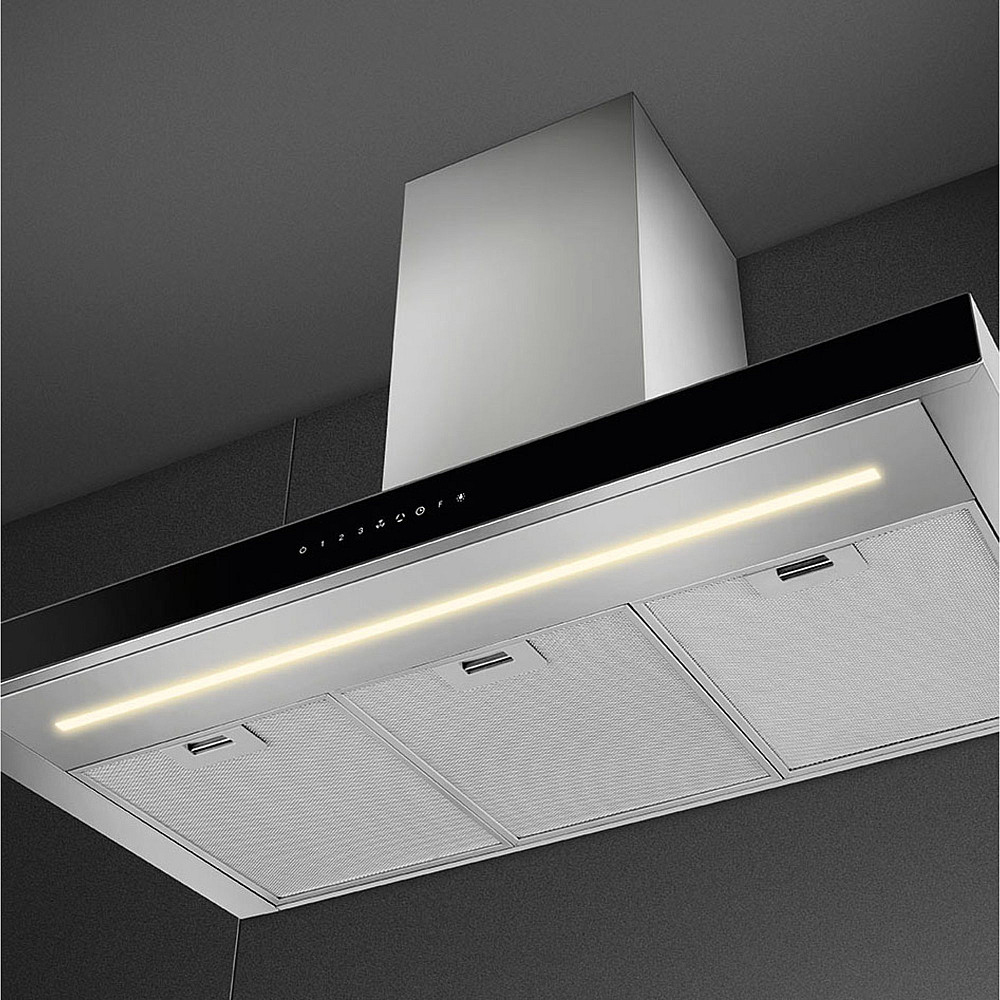 Vägghängd Köksfläkt Smeg KBT9L4VN Rostfri Design med LED och Touchkontroll