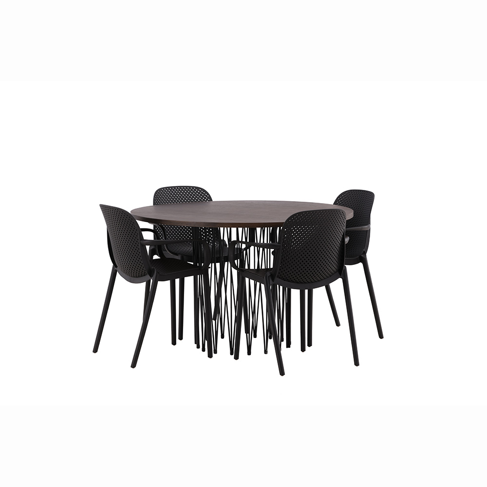 Matgrupp furniture/fashion Stone Rund med 4 Baltimore Stolar