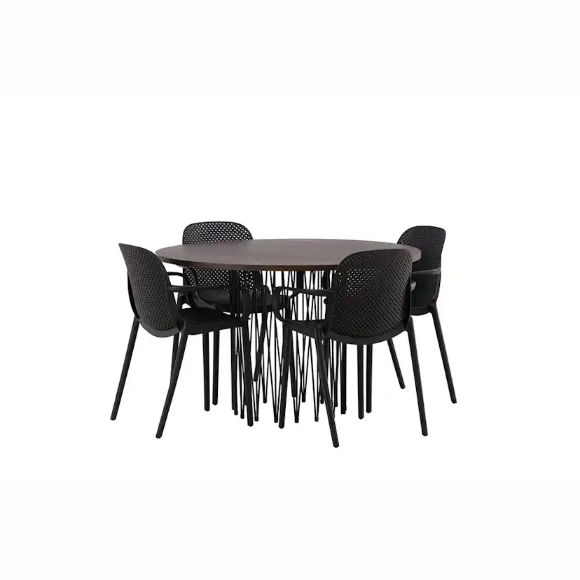 Matgrupp furniture/fashion Stone Rund med 4 Baltimore Stolar