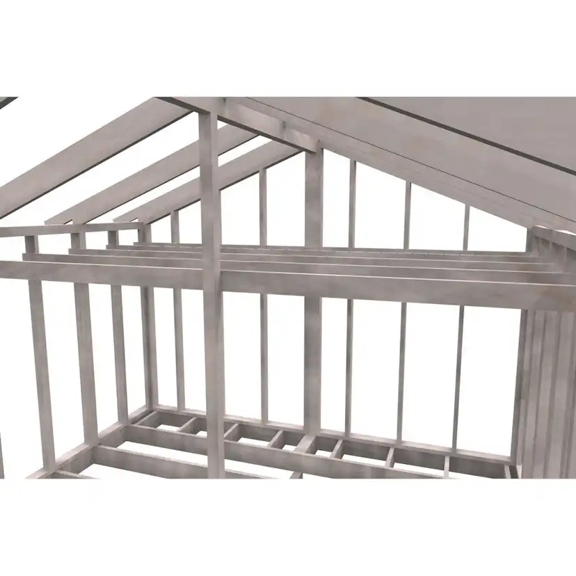 Attefallsstomme Byggstommar 22 grader Med Loft 6000x4766 mm Färdiga Sektioner Utan Öppningar