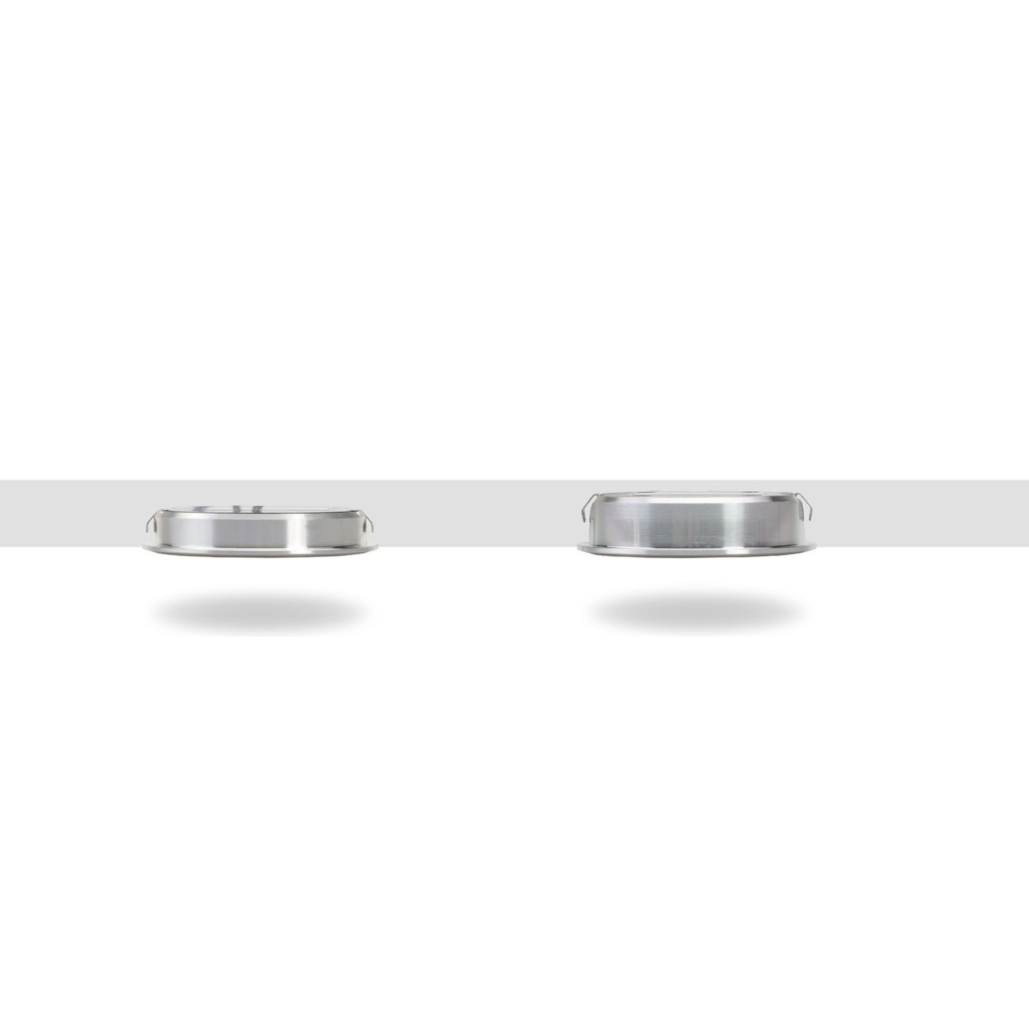 LED-spot Stella flat IP44 500mA/3W 2700K rf-look Rostfri, 2700 K