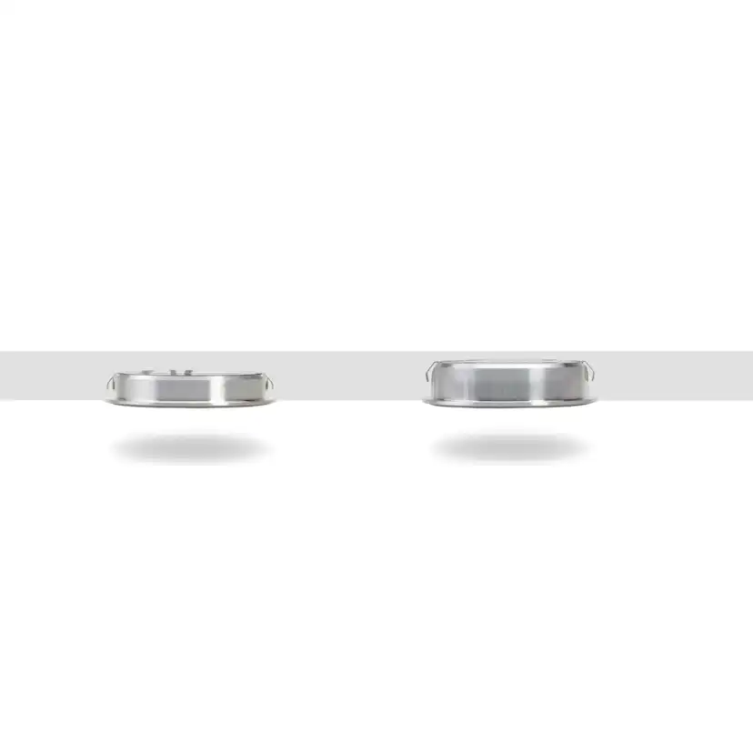 LED-spot Stella flat IP44 500mA/3W 2700K rf-look Rostfri, 2700 K