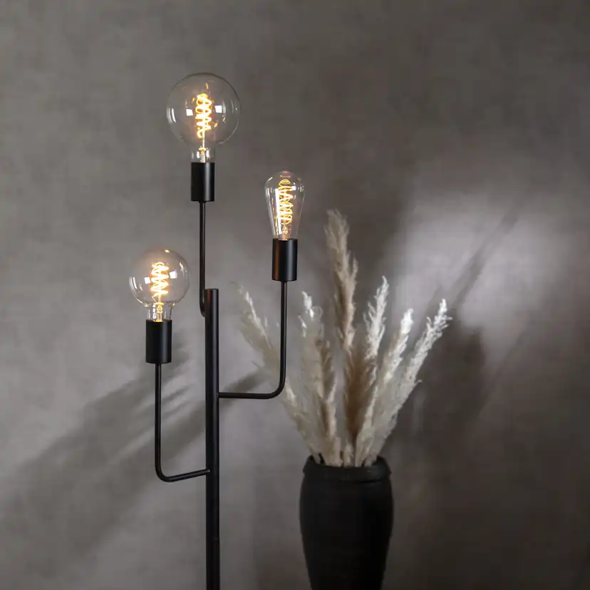 LED-lampa Star Trading E27 G125 Decoled Spiral Klar 3-step Memory Dimbar 4W