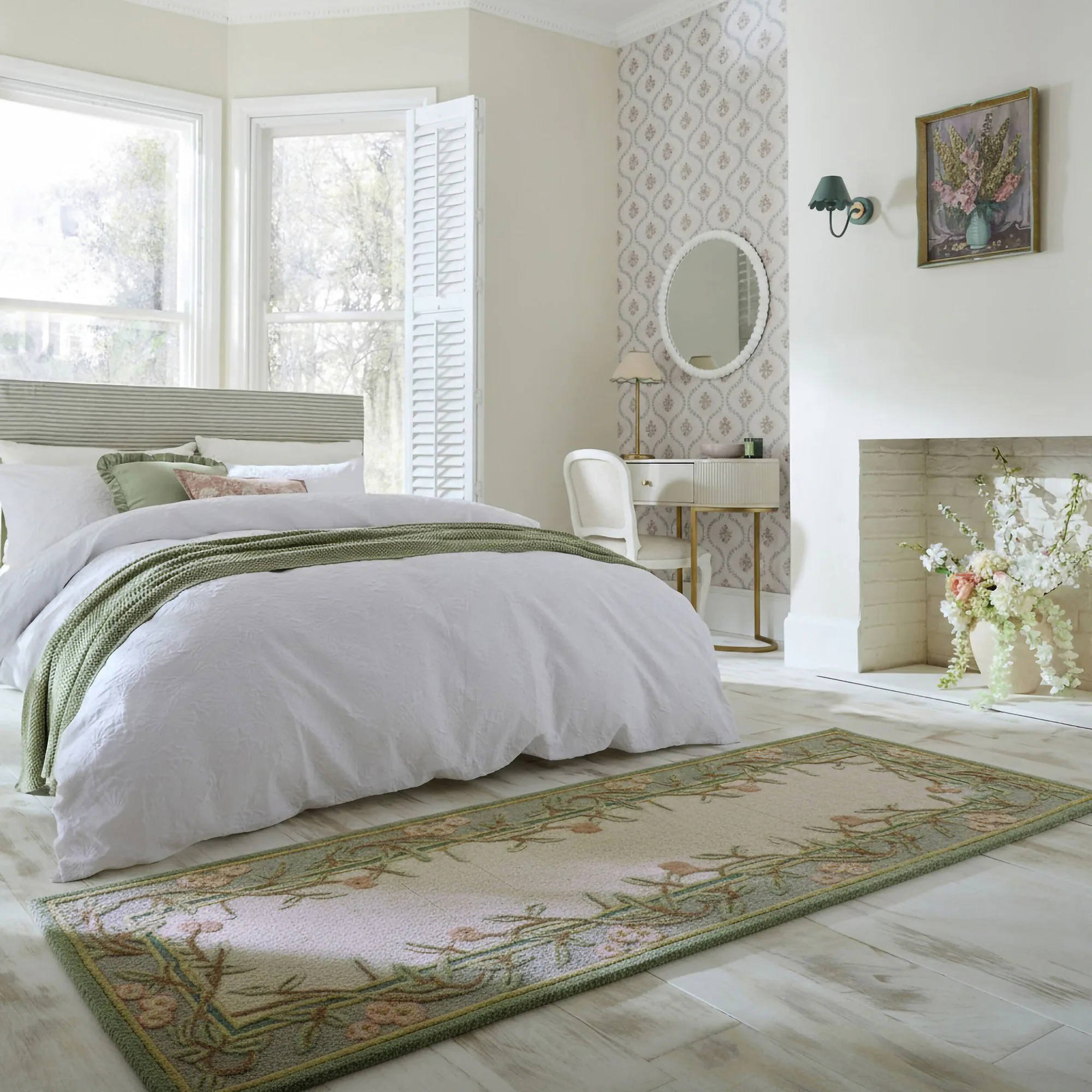 Gångmatta Flair Rugs Verona Floral Wool