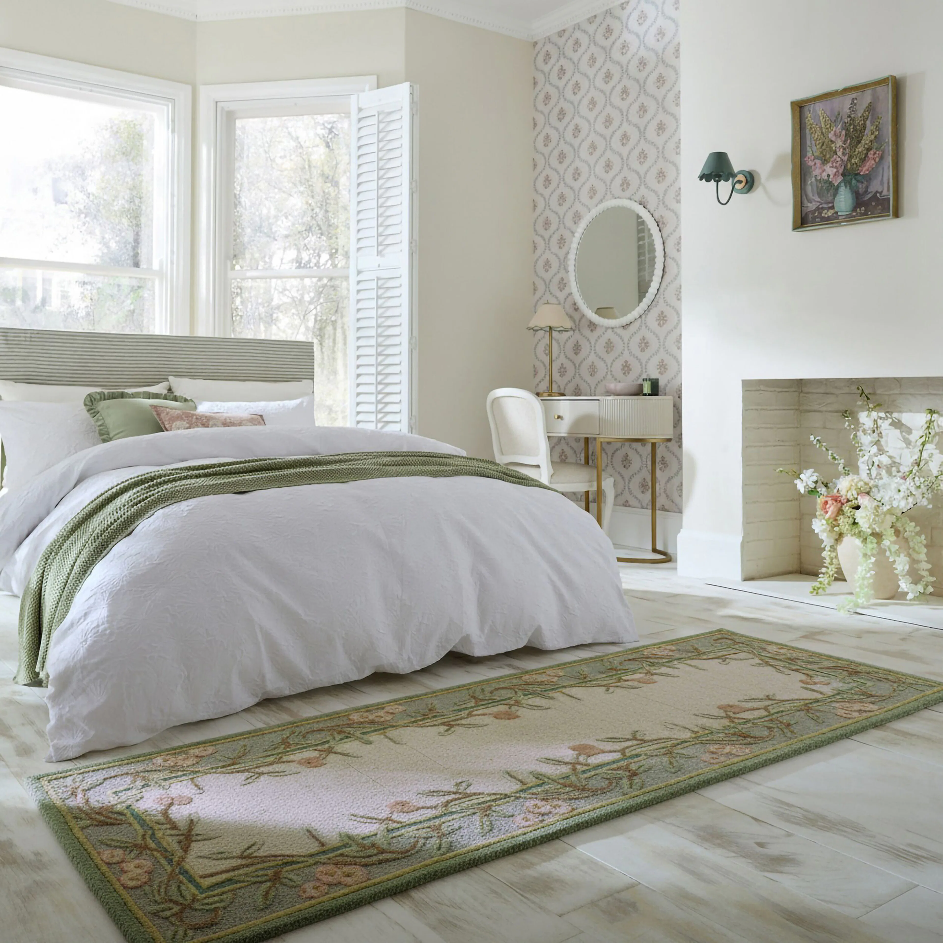 Gångmatta Flair Rugs Verona Floral Wool