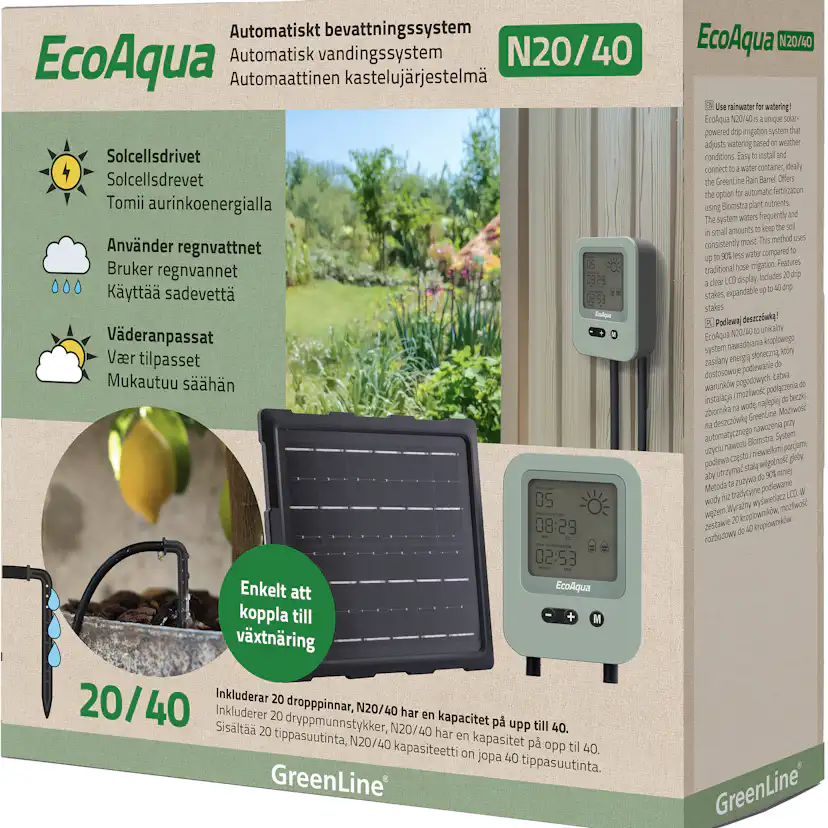 Droppbevattning Greenline N20/40 EcoAqua Automatiskt System