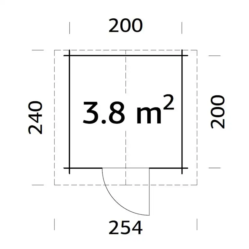 Vivian 3,8 m2 Brun dippad