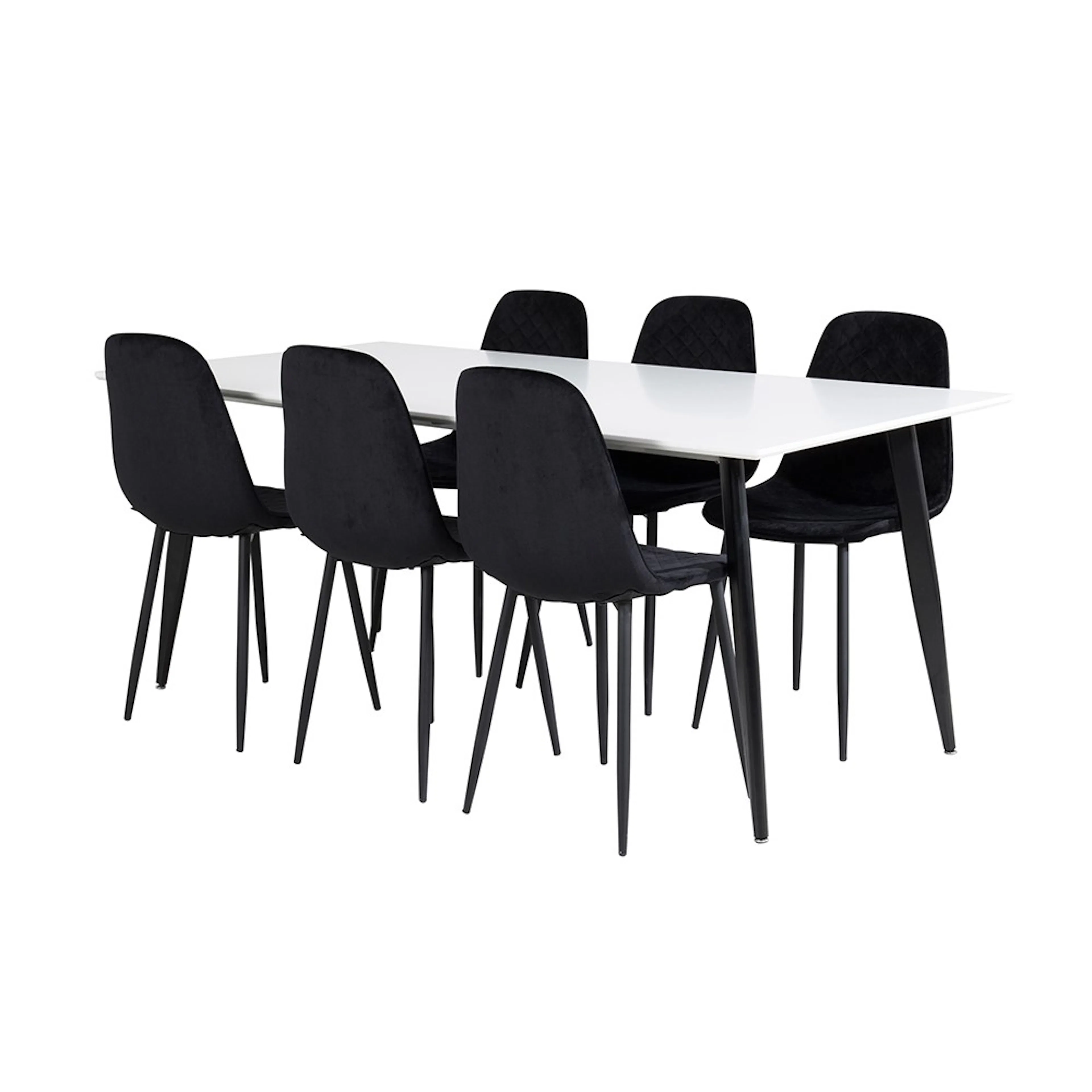 Matgrupp Venture Home Pobbie med 6 Phoi Stolar Sammet