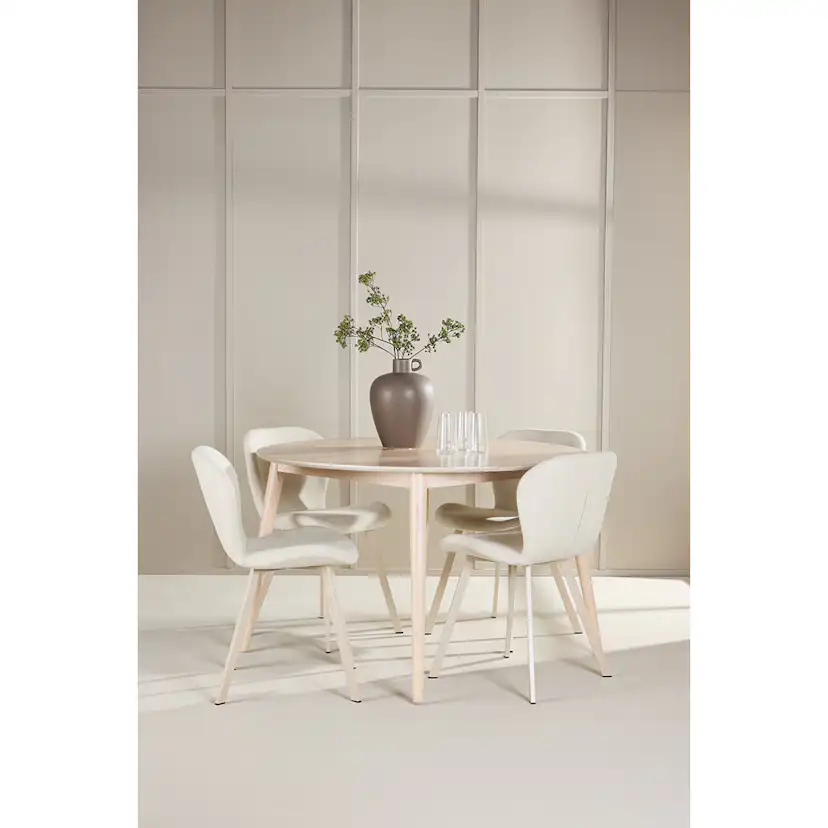 Matgrupp Venture Home Flora Ø120 cm med 4st Lilja Matstolar