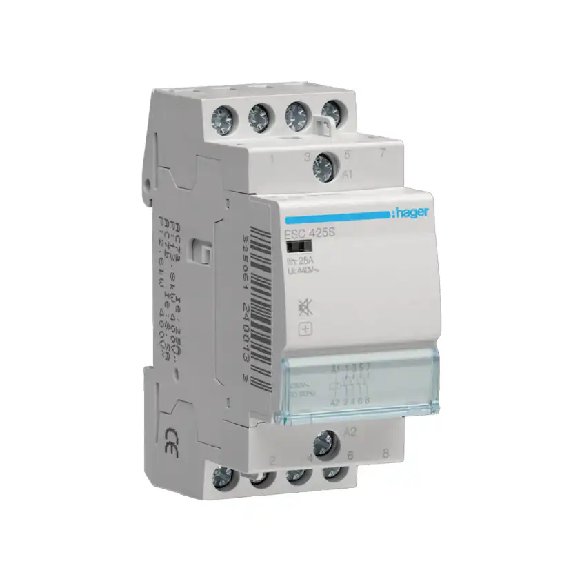 Kontaktor Hager Brumfri 2 Moduler 25 A AC-7a Spole 230 V AC