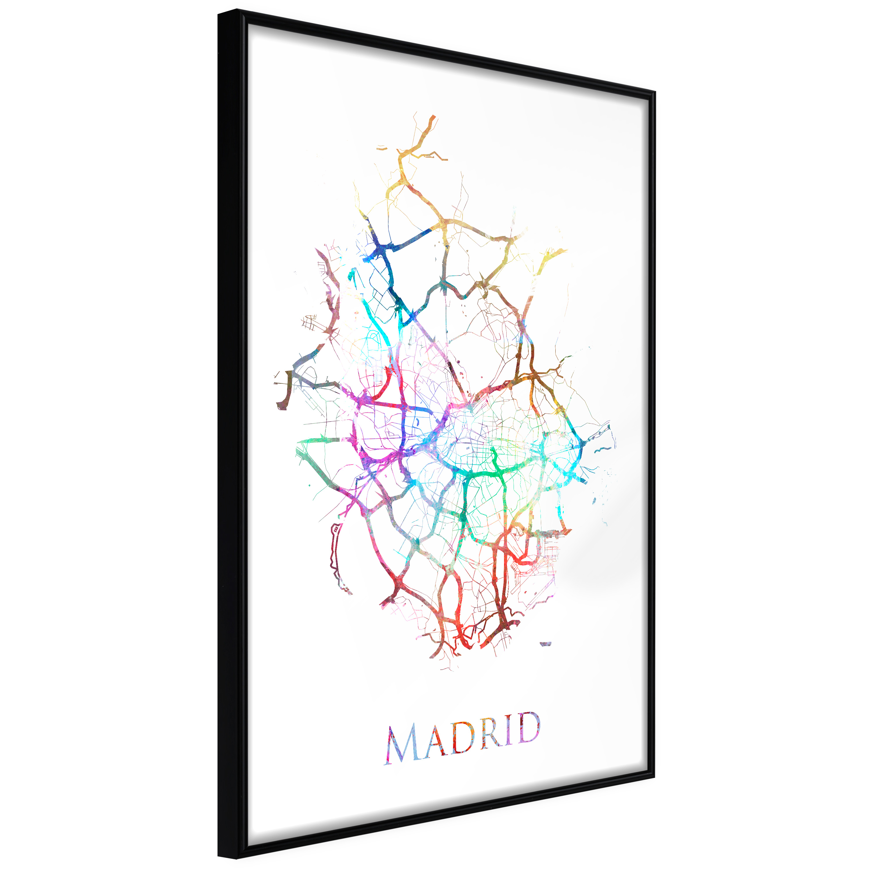Affisch - Madrid [Poster] 30x45 Svart ram, 30x45 cm