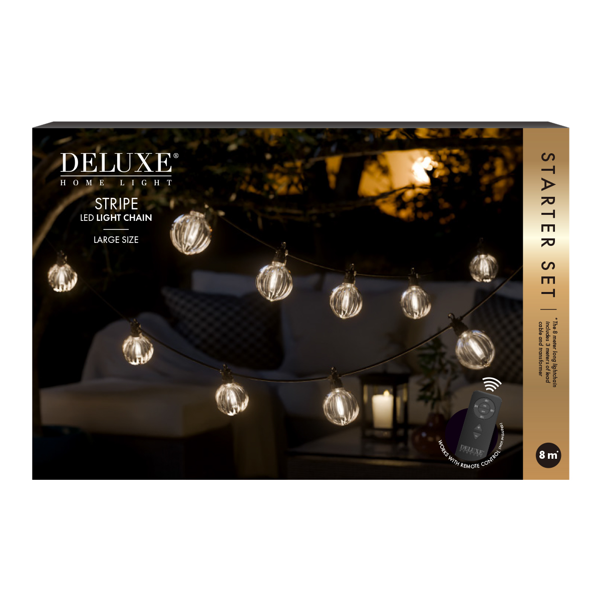 LED Ljusslinga DeluxeHomeart Stripe Starter Set Large 8 m