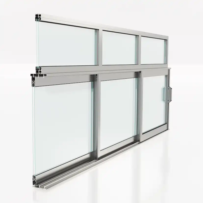 Skjutdörr med Överljus Landskap Robust Året Runt 2-del