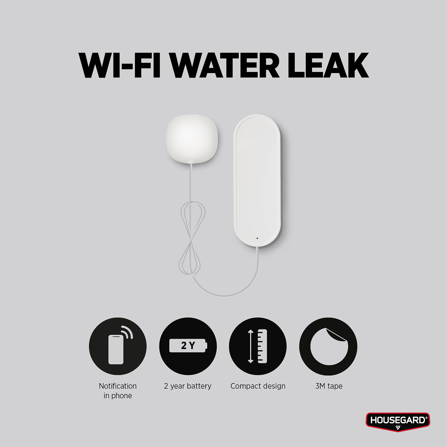 Smart Vattenläckagesensor Housegard Wi-Fi WA202