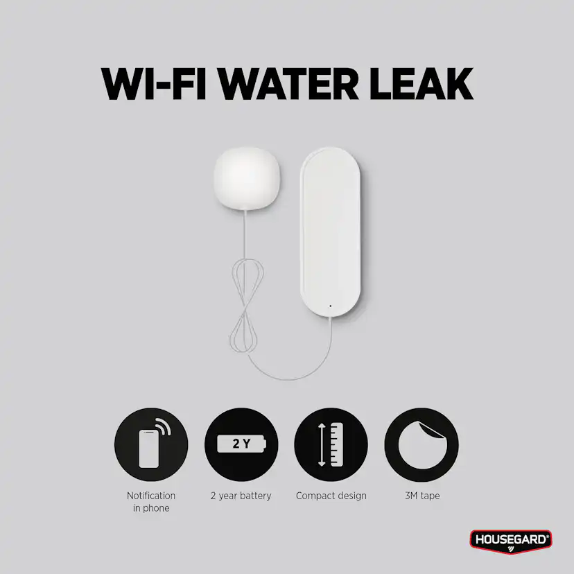 Smart Vattenläckagesensor Housegard Wi-Fi WA202