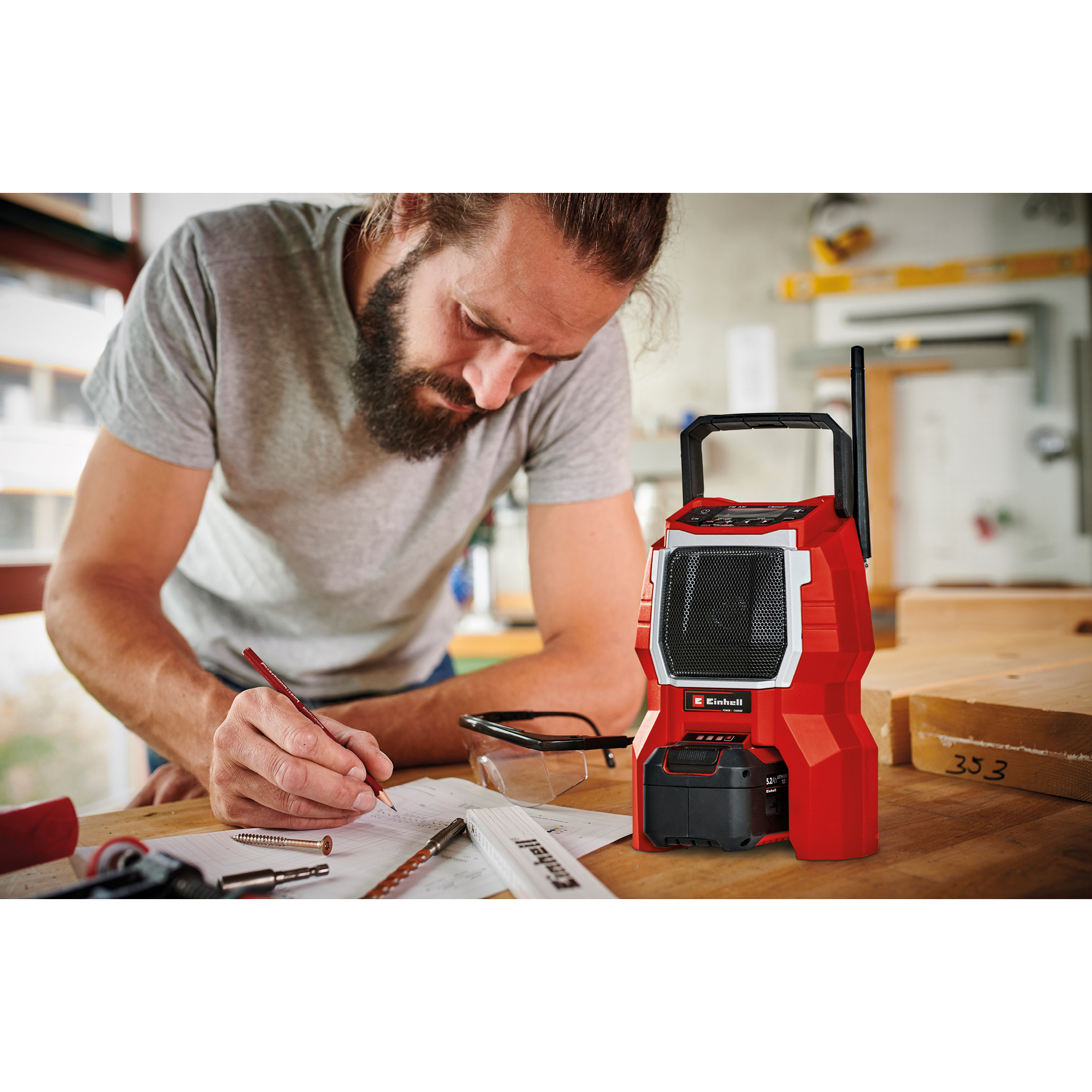 Radio Einhell TC-RA 18 Li BT - Solo Sladdlös utan Batteri