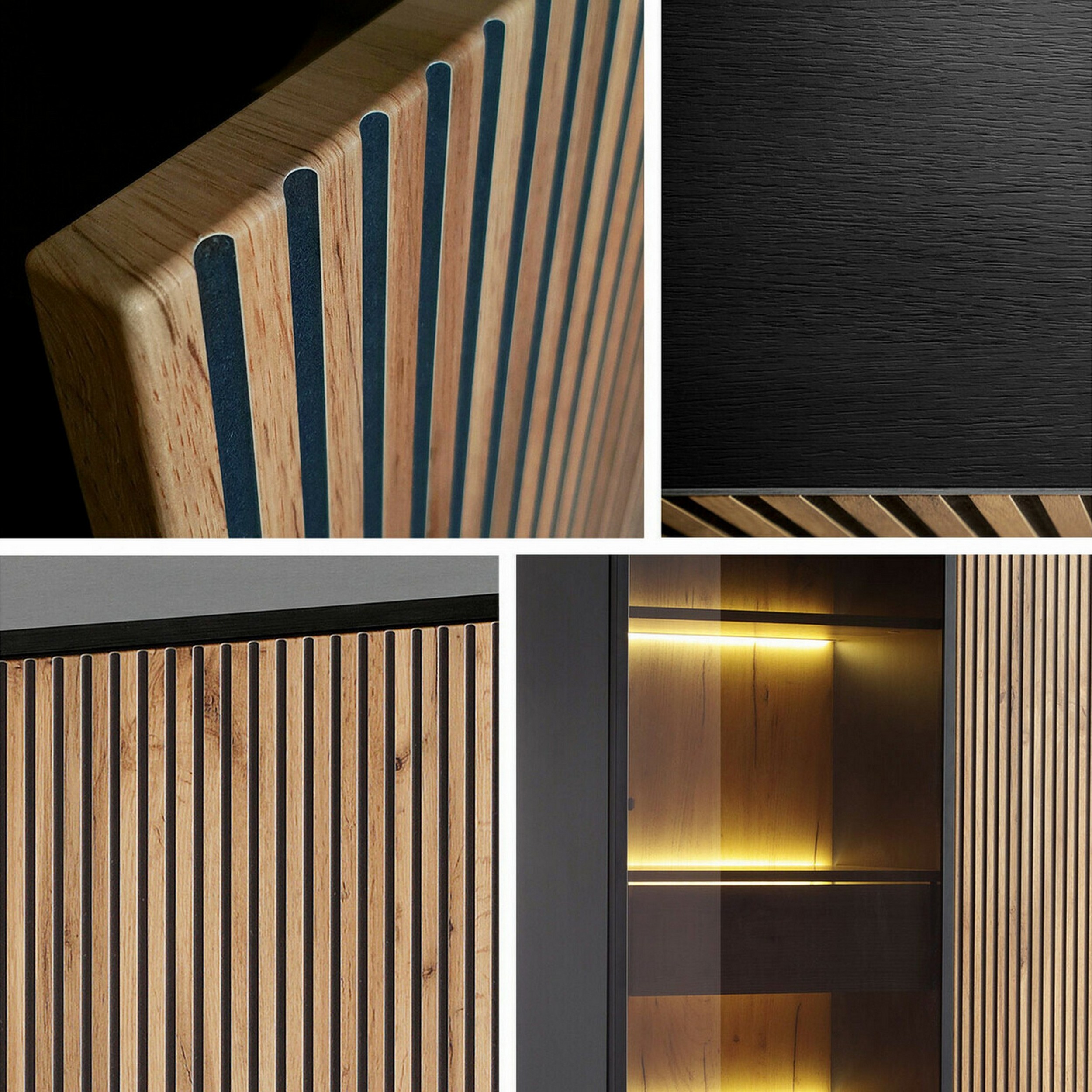 Vitrinskåp Scandinavian Choice Klinkerville med Belysning 104x83x39 cm