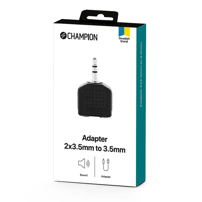 Adapter Champion 3,5mm hane - 2 x 3,5mm Honor