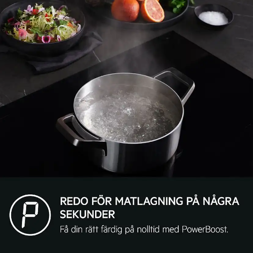 Induktionshäll AEG TO74IB00IB 6000 Bridge Med Automatisk Justering Av Fläkt