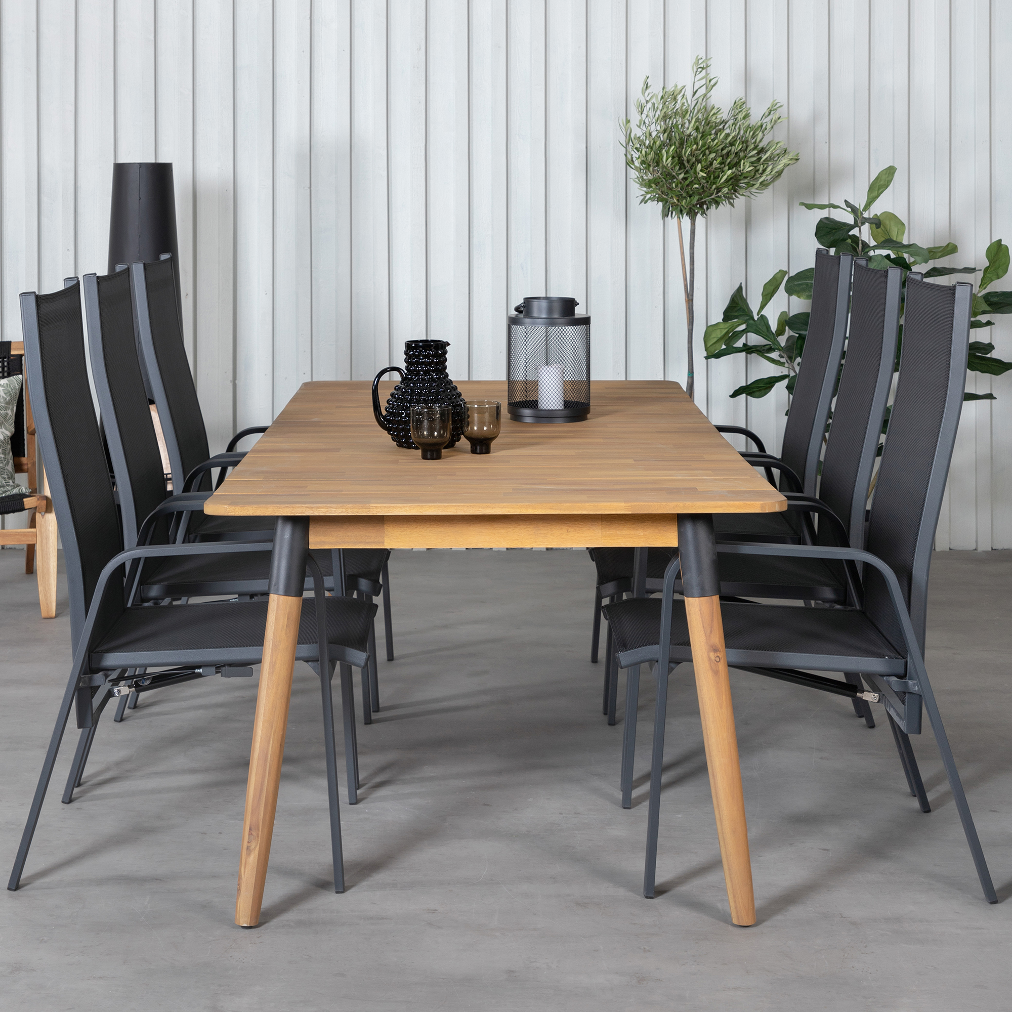 Matgrupp Utomhus Venture Home Julle med 6 Cubb Recliner Trädgårdsstolar