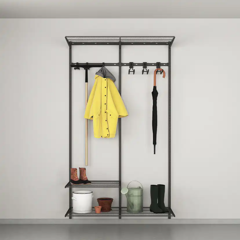 Trädgårdsförvaring Elfa Ready Solution 3 Garage+ B: 1248 mm med Täcklist