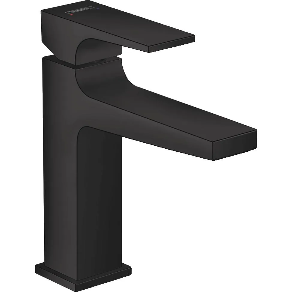 Tvättställsblandare Hansgrohe Metropol 110 med Push-Open Matt Svart
