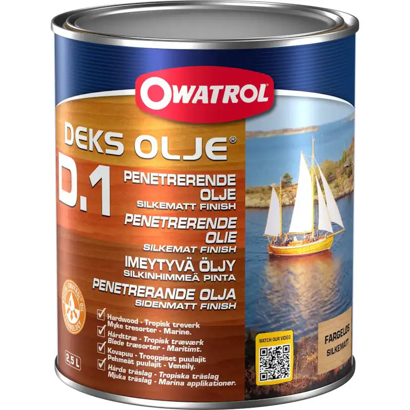 Olja Owatrol Deks D1 Sidenmatt 2.5L