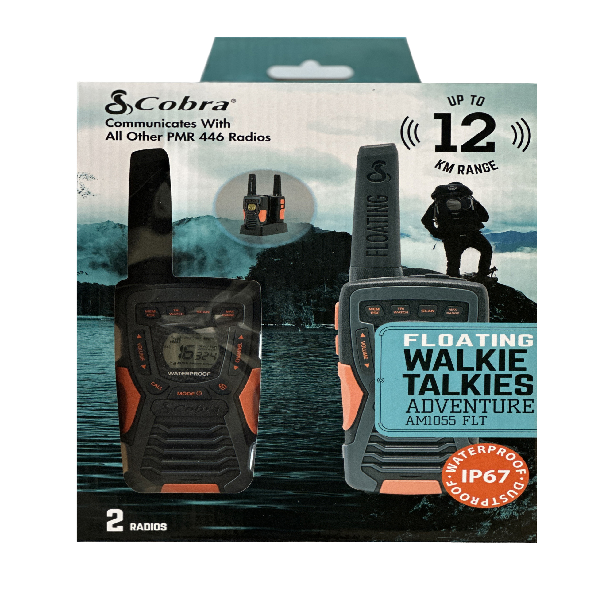 Walkie Talkie Cobra Marine AM1055 PMR Twin Pack
