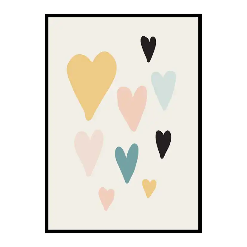 Poster Gallerix Playful Hearts