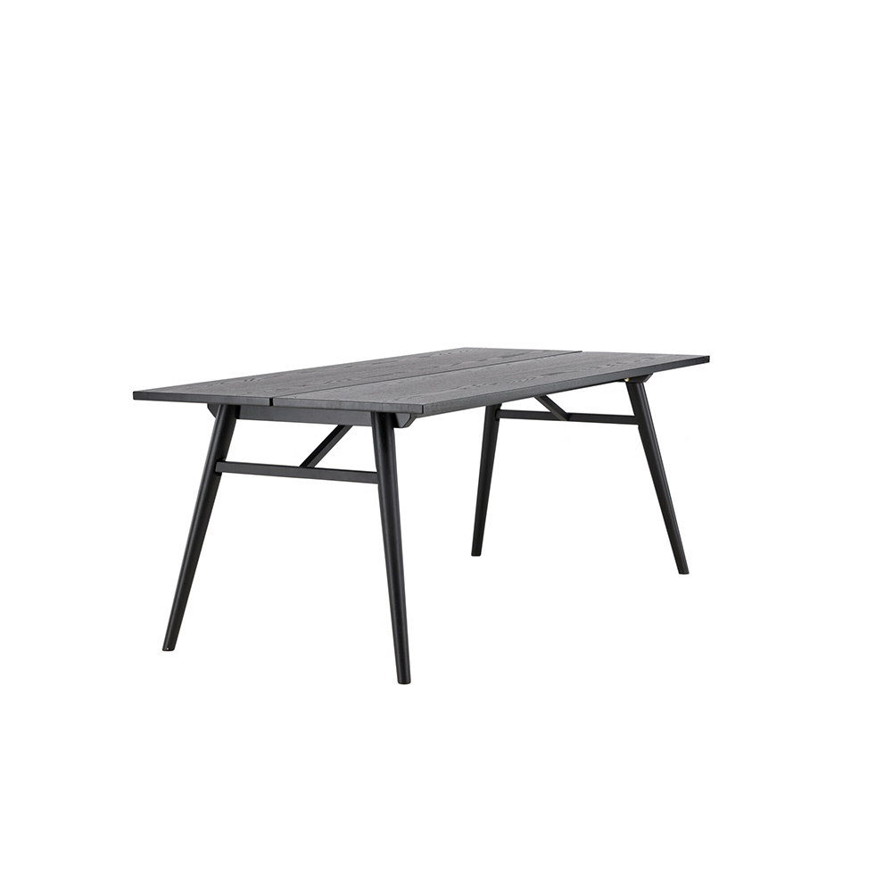 Matbord Venture Home Sleek Svart Fyrkantigt Bord i Ekfanér 195 cm