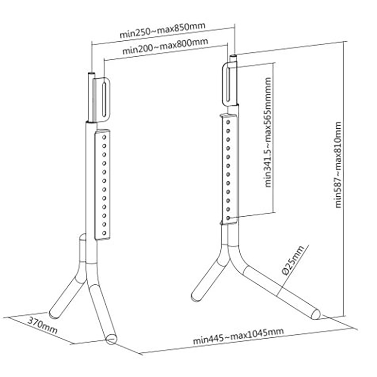Bordsstativ Mozi för 37-70 tum