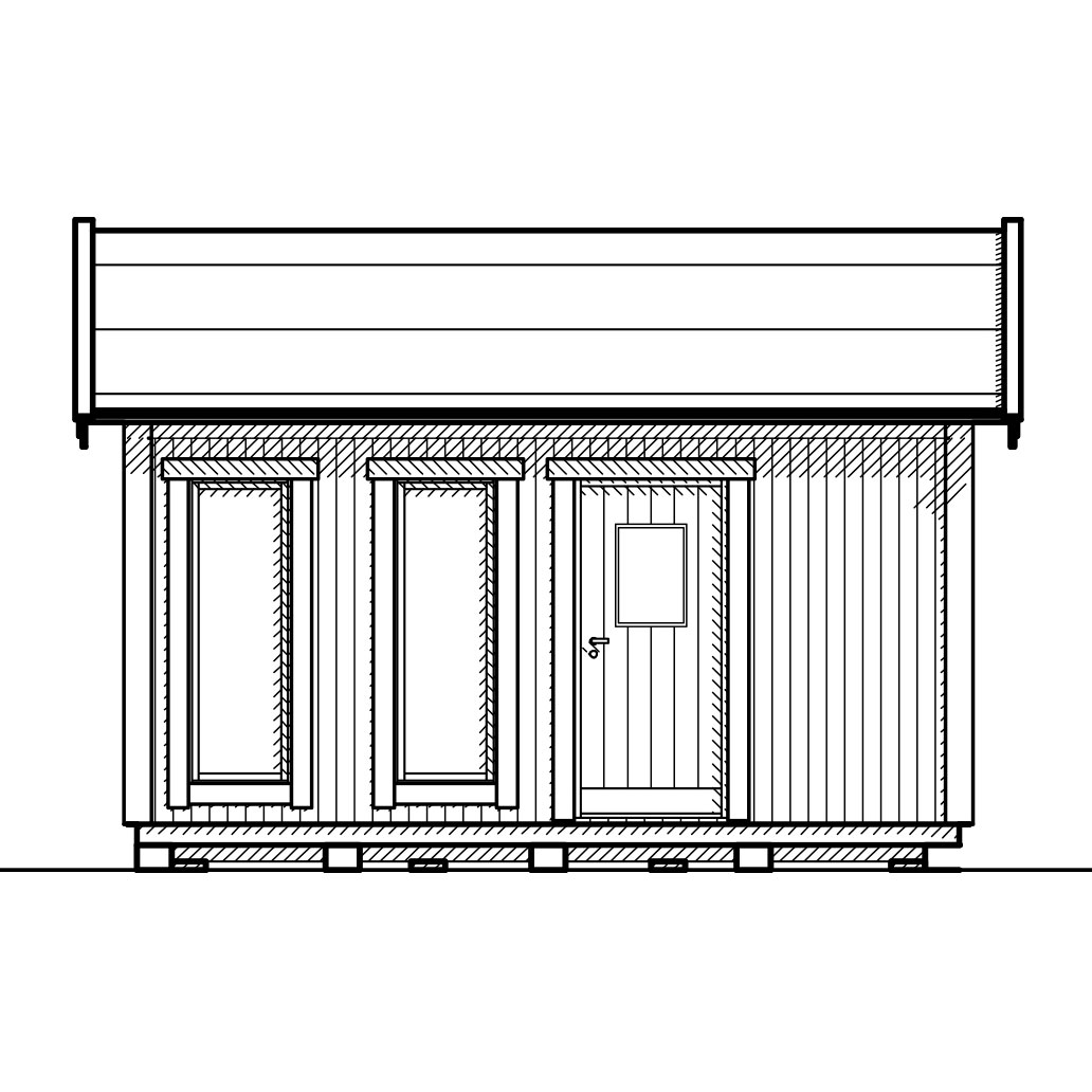 Attefallshus Vibostugan Njuta 20-4 19,6 m² Trähus