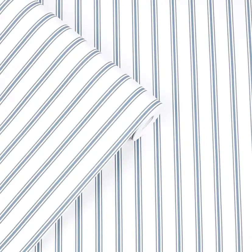 Tapet Laura Ashley Farnworth Stripe Smoke Blå 122752