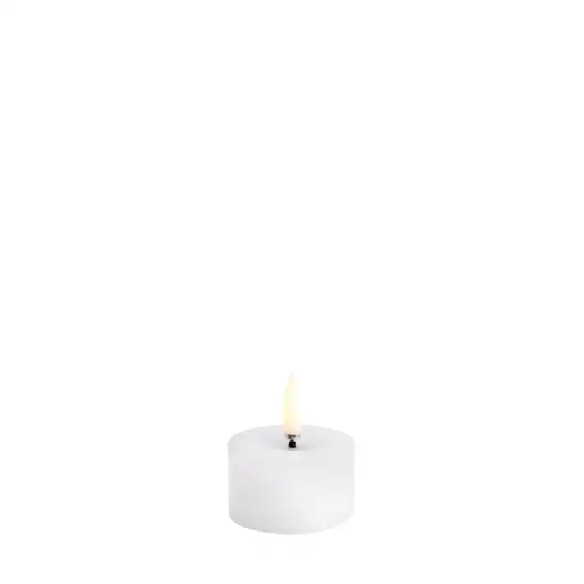 UYUNI LED Blockljus Melted Vit 5x2,8 cm Färg: Nordic White, Höjd: 28 mm