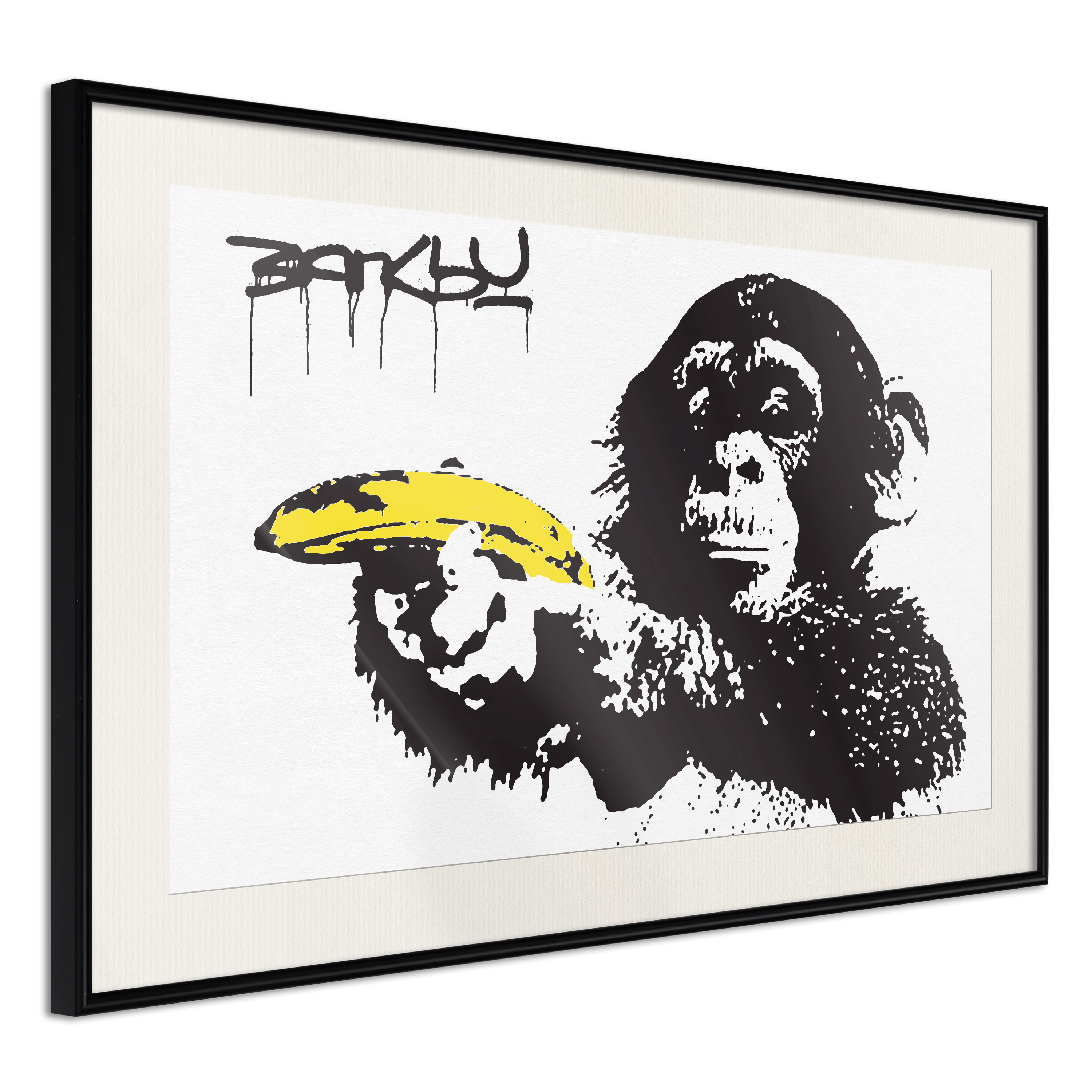 Affisch - Banana Gun [Poster] 30x20 Svart ram med passepartout, 30x20 cm