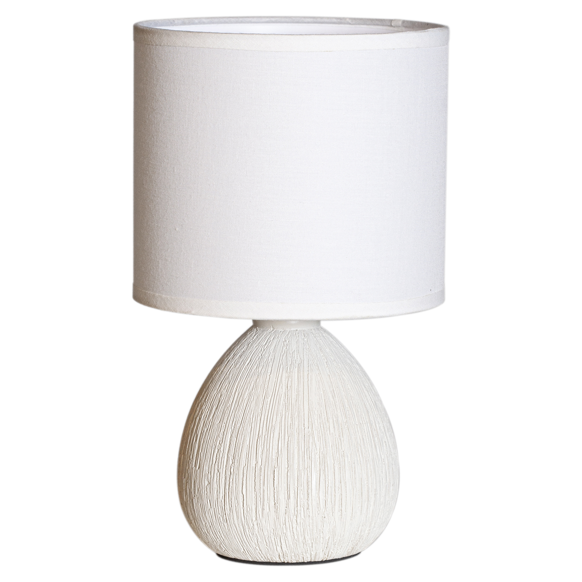 Bordslampa Cottex Madison H25 cm Keramikfot med Textilskärm