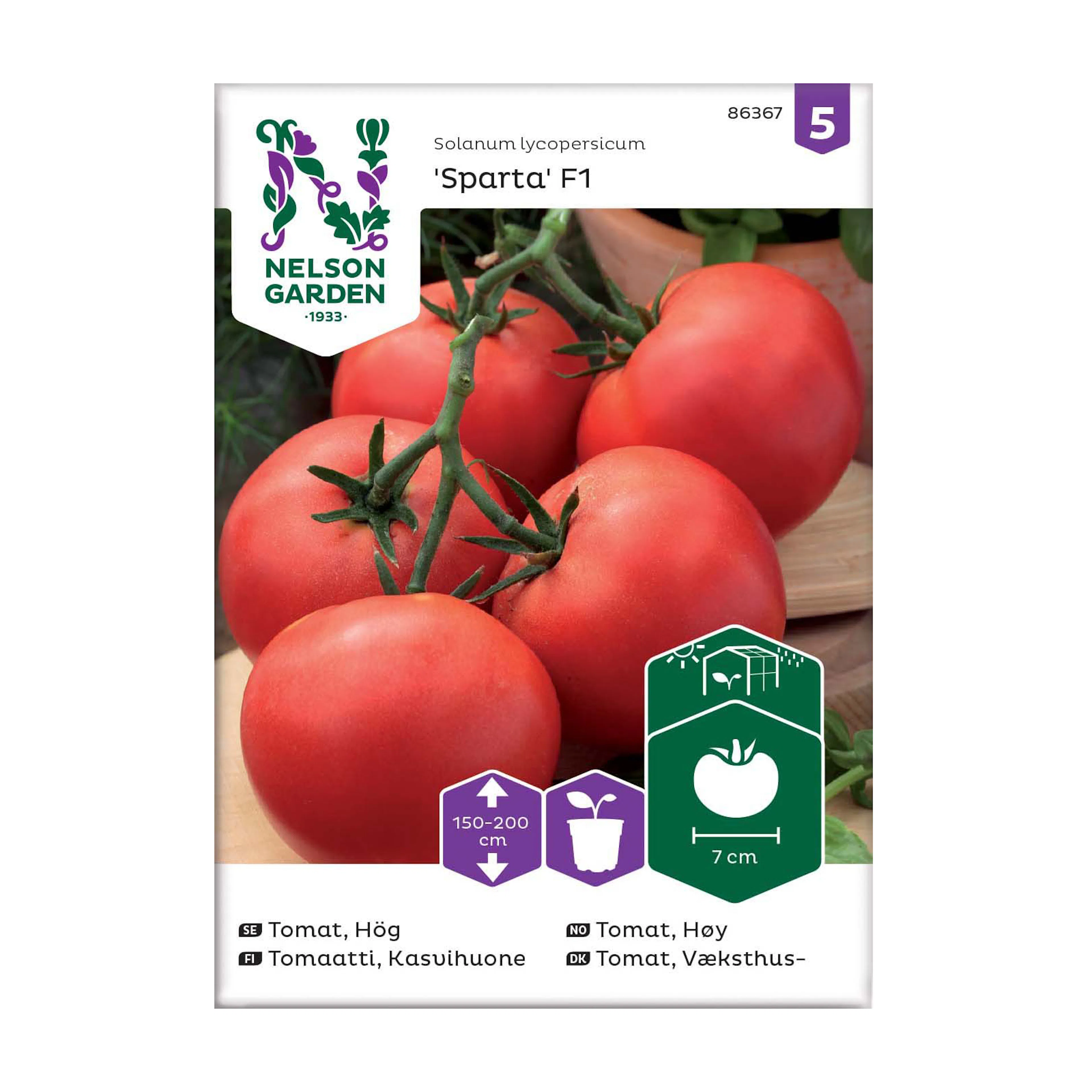 Frö Tomat Nelson Garden Sparta F1 Hög