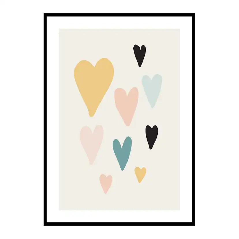 Poster Gallerix Playful Hearts