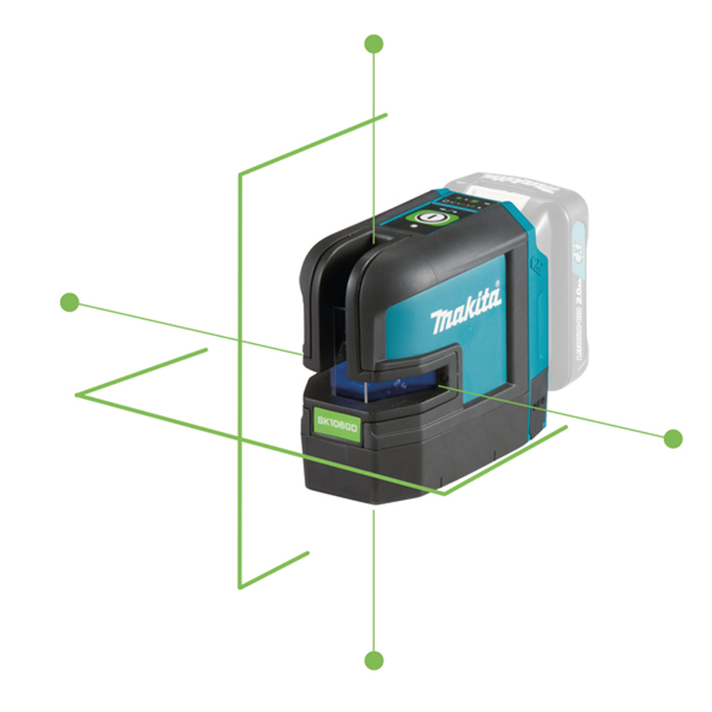 Kryss & Punktlaser Makita CXT SK106GDZ utan Batteri