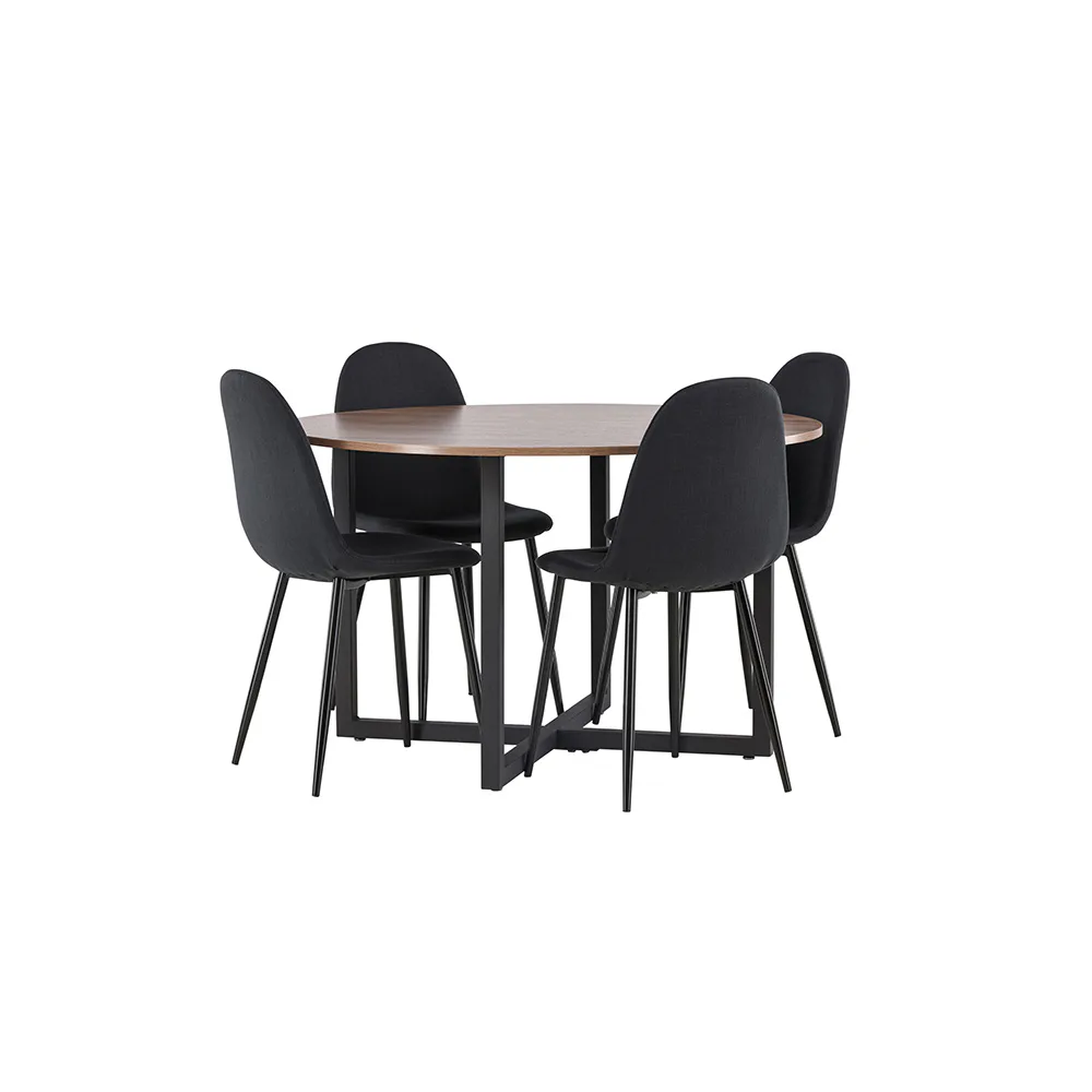 Matgrupp Venture Home Durango Ø 120 cm med 4 Polar Stolar