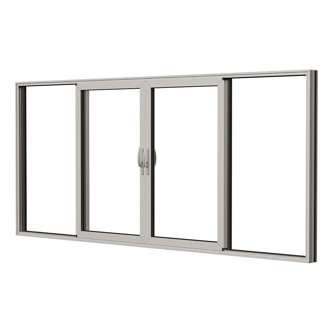 Parskjutdörr NorDan HelAlu Aluminium 4-Delad Enkelspår