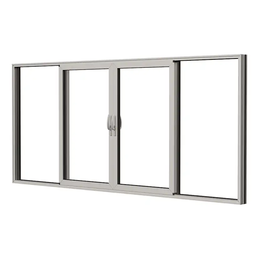 Parskjutdörr NorDan HelAlu Aluminium 4-Delad Enkelspår