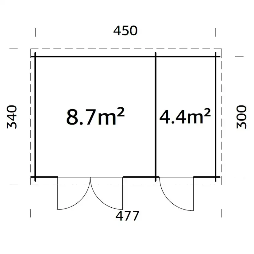 Stuga Palmako Ella 13,5 m2