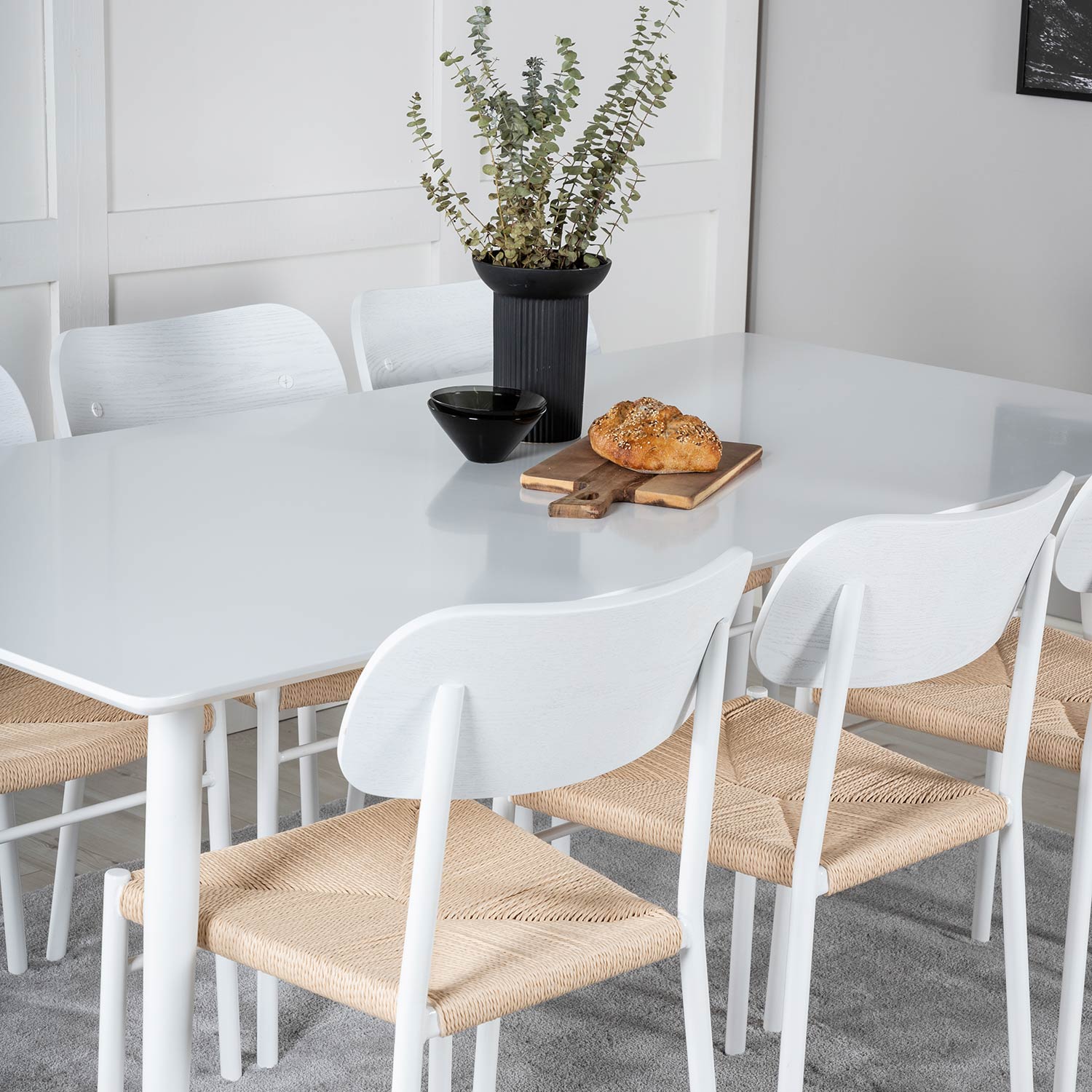 Matgrupp Venture Home Pobbie med 6 Peggy Stolar Vit