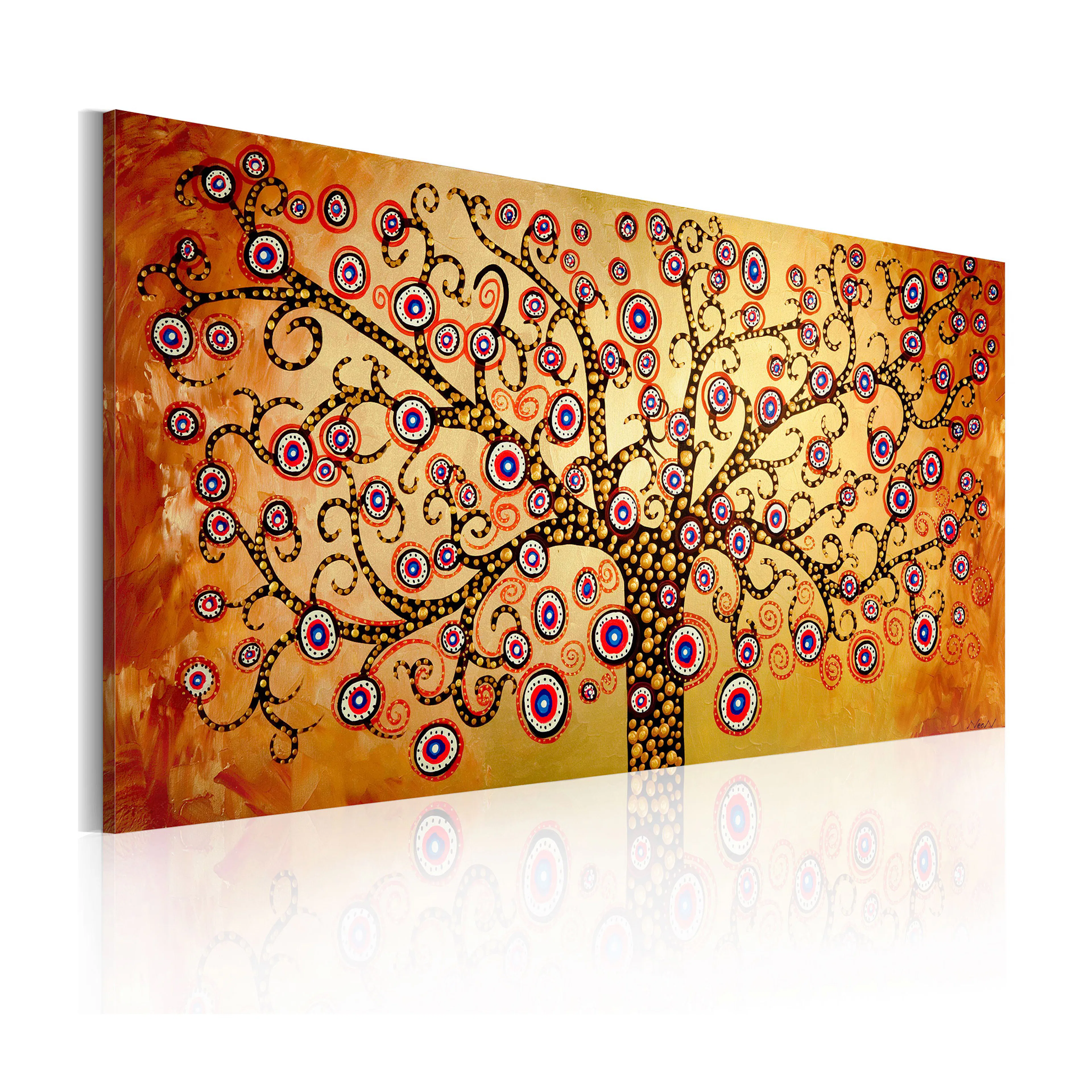 Handmålad Tavla Arkiio Påfågel tTräd 120x60