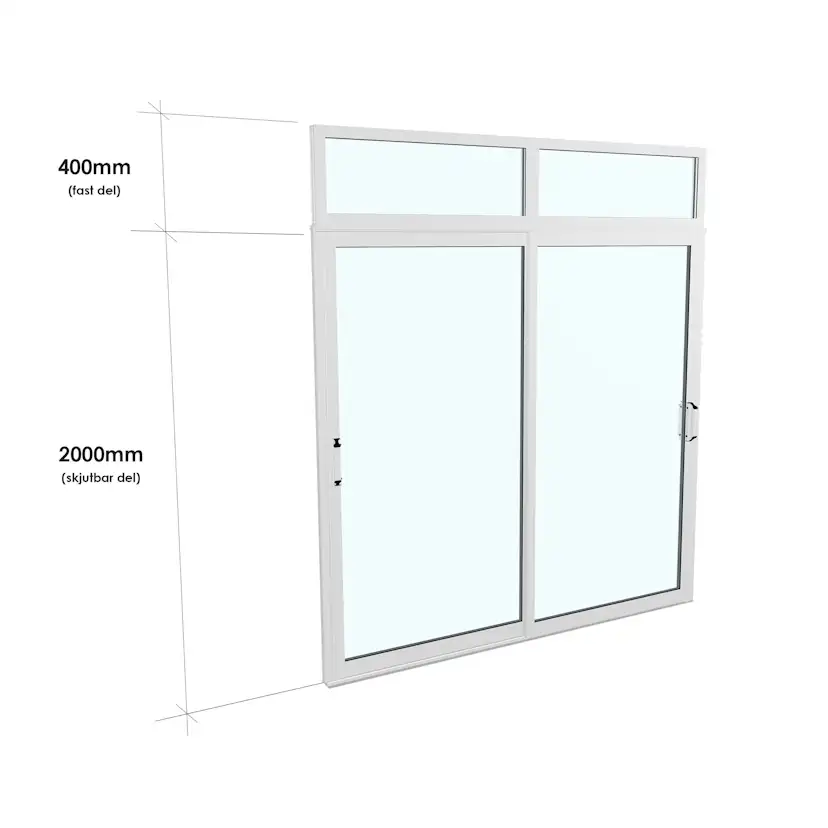 Skjutdörr med Överljus Landskap Robust Året Runt 2-del