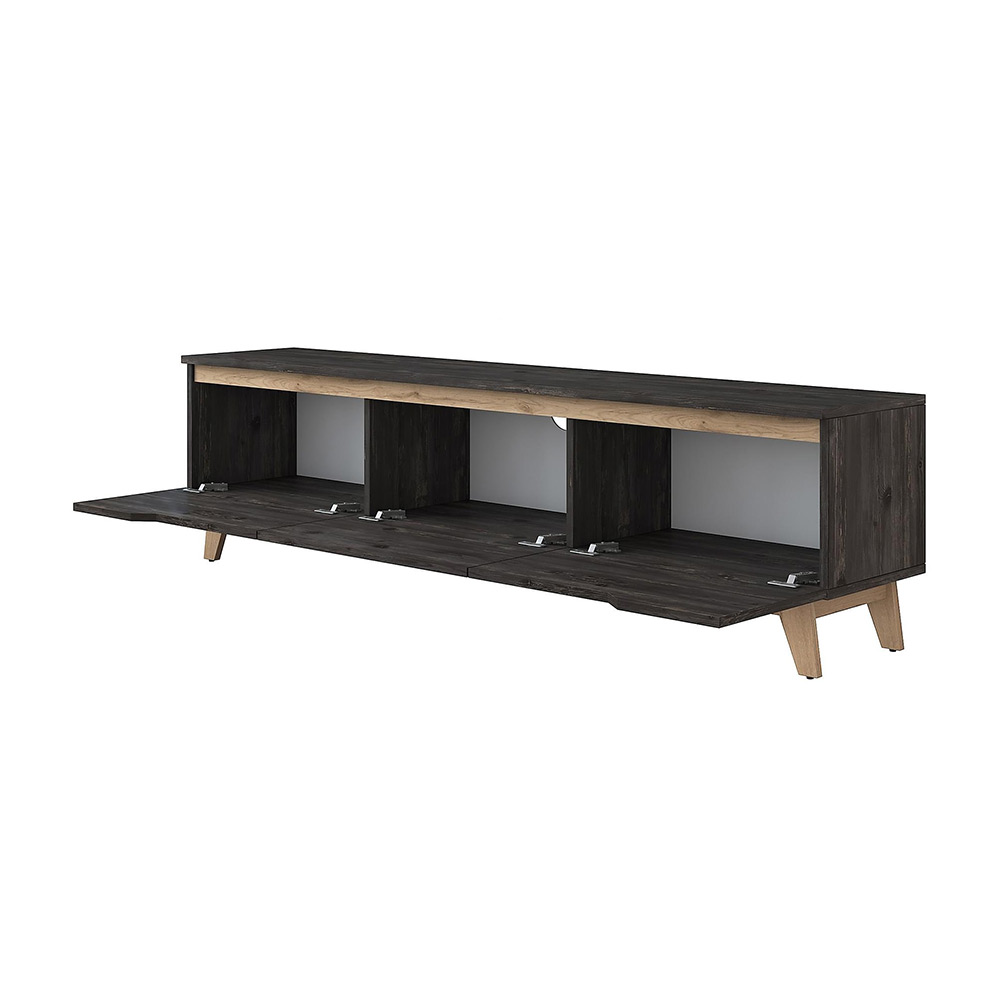 Mediamöbel In Living Virkesbo Svart/Brun TV-bänk 180cm